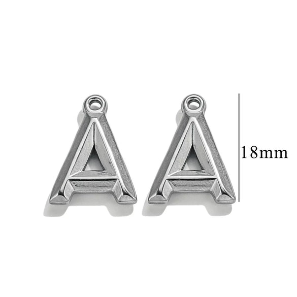Jewelry Accessories Stainless Steel Pendant With 26 Letters Pattern And Electroplating Treatment