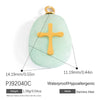 Jewelry Accessories Stainless Steel Perfume Bottle Dropshaped Cat's Eye Stone Electroplated Pendant Necklace