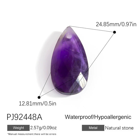 Jewelry Accessories Stainless Steel Perfume Bottle Dropshaped Cat's Eye Stone Electroplated Pendant Necklace