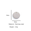 Jewelry Accessories Stainless Steel Real Gold Plated Geometric Round Disc Engraved Inner Hanging Tail Piece
