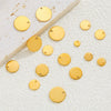 Jewelry Accessories Stainless Steel Real Gold Plated Geometric Round Disc Engraved Inner Hanging Tail Piece