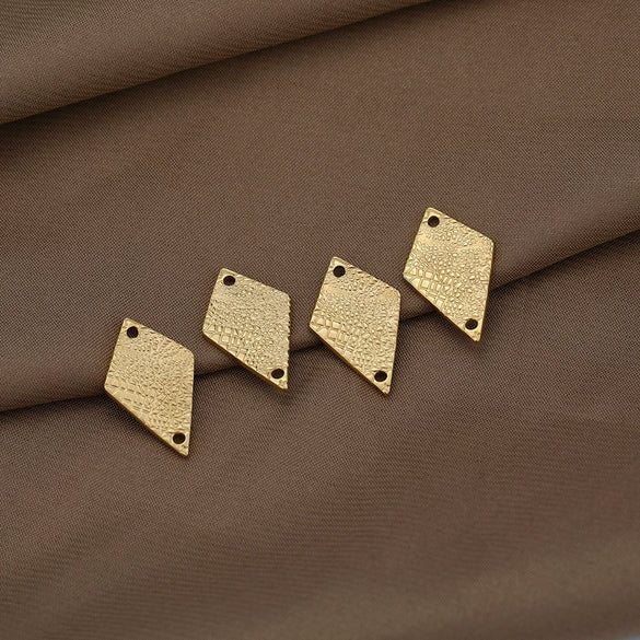 Jewelry Accessories Stainless Steel Retro Hydraulic Geometric Rhombus Pendant Bracelet Necklace