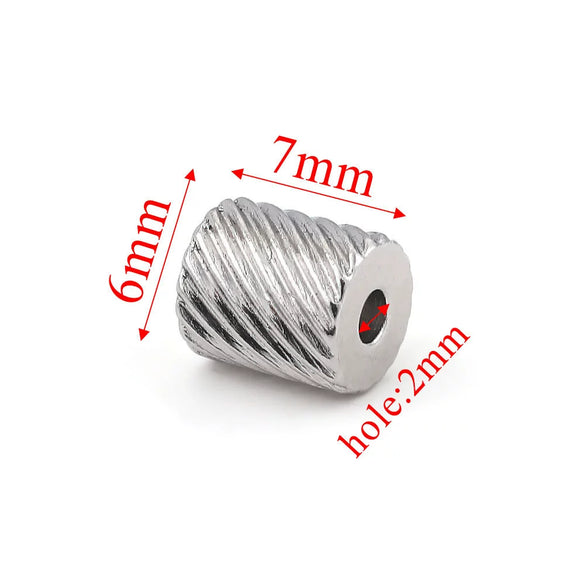 Jewelry Accessories Stainless Steel Round Bead Electroplated Drilling Bead Bracelet