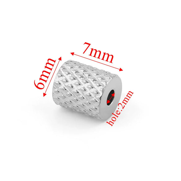 Jewelry Accessories Stainless Steel Round Bead Electroplated Drilling Bead Bracelet