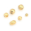 Jewelry Accessories Stainless Steel Round Beads Titanium Steel Arc Beads Vacuum Gold Plated