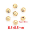 Jewelry Accessories Stainless Steel Round Beads Titanium Steel Arc Beads Vacuum Gold Plated