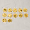 Jewelry Accessories Stainless Steel Round Cut Out Constellation Pendant For Diy Necklace Bracelet Electroplating
