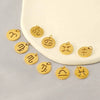 Jewelry Accessories Stainless Steel Round Cut Out Constellation Pendant For Diy Necklace Bracelet Electroplating