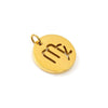 Jewelry Accessories Stainless Steel Round Cut Out Constellation Pendant For Diy Necklace Bracelet Electroplating