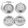 Jewelry Accessories Stainless Steel Round Photo Box Pendant Vintage Embossed Pattern 18K Electroplated