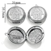 Jewelry Accessories Stainless Steel Round Photo Box Pendant Vintage Embossed Pattern 18K Electroplated
