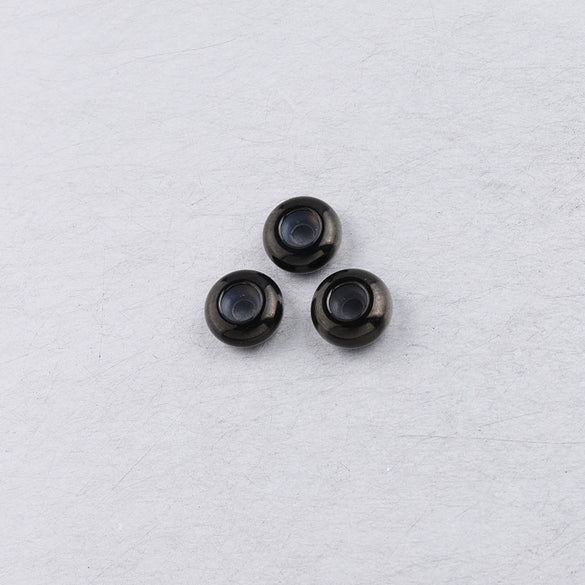 Jewelry Accessories Stainless Steel Rubber Ring Positioning Beads Smooth Geometric Electroplated Bracelet Diy