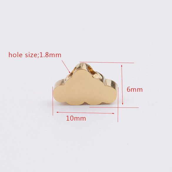 Jewelry Accessories Stainless Steel Spot Mirror Small Hole Beads Cloud Pendant Polishing Figure