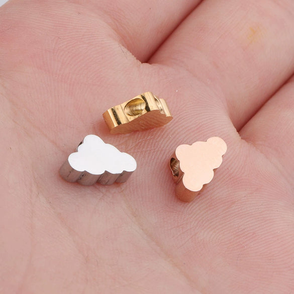 Jewelry Accessories Stainless Steel Spot Mirror Small Hole Beads Cloud Pendant Polishing Figure