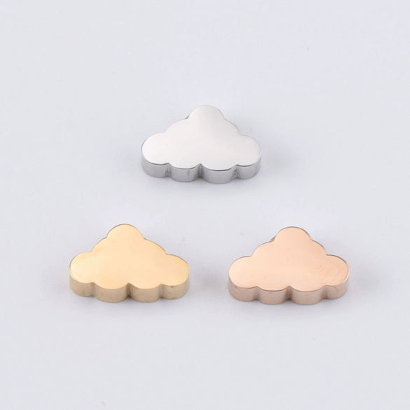 Jewelry Accessories Stainless Steel Spot Mirror Small Hole Beads Cloud Pendant Polishing Figure
