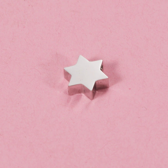 Jewelry Accessories Stainless Steel Star Of David Doublesided Mirror Polished Beads