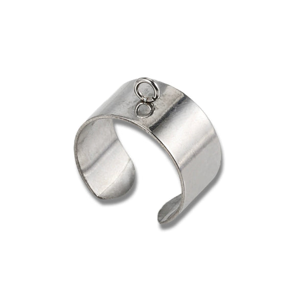 Jewelry Accessories Stainless Steel Ushaped Ring Ear Buckle With Circle Pattern Welding Highgrade Real Gold Nonfading Electroplating