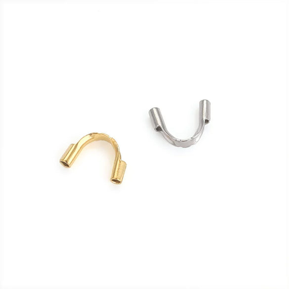 Jewelry Accessories Stainless Steel Ushaped Tube Protector Vacuum Goldplated Closing Buckle
