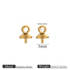 Jewelry Accessories Stainless Steel Vacuum Goldplated Round Bead Cap Pearl Pendant Sheep Eye Cap