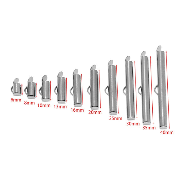 Jewelry Accessories Stainless Steel Vacuum Plated Bead Chain Pipe Buckle Connector Glossy Geometric Literary And Artistic