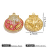 Jewelry Accessories Stainless Steel Vacuum Plated Color Gradient Drop Oil Shell Pendant Handmade