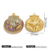 Jewelry Accessories Stainless Steel Vacuum Plated Color Gradient Drop Oil Shell Pendant Handmade