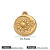 Jewelry Accessories Stainless Steel Vacuum Plating Star Moon Casting Round Pendant