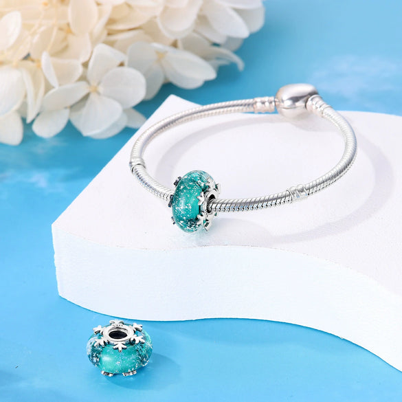 Jewelry Accessories Sterling Silver Glass Beads Dripping Oil Style Charm Beads For Bracelet Necklace