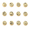 Jewelry Accessories Titanium Steel And Stainless Steel 12 Zodiac Round Hole Bead Spacer Bead Pendant Mirror Polished Laser Positioning Electroplated