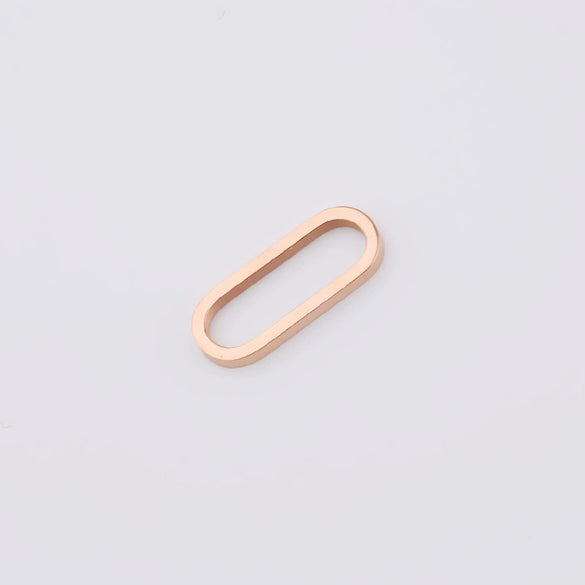 Jewelry Accessories Titanium Steel Eggshaped Geometric Flat Buckle Earrings And Oval Ring With Fine Polishing