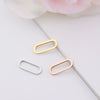 Jewelry Accessories Titanium Steel Eggshaped Geometric Flat Buckle Earrings And Oval Ring With Fine Polishing