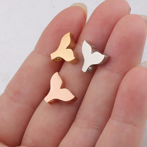 Jewelry Accessories Titanium Steel Fish Tail Bead Pendant With Mirror Finish Polishing
