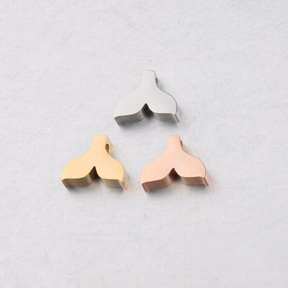 Jewelry Accessories Titanium Steel Fish Tail Bead Pendant With Mirror Finish Polishing
