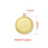Jewelry Accessories Titanium Steel Geometric Round Glossy Laser Pendant Electroplated
