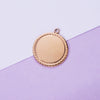 Jewelry Accessories Titanium Steel Geometric Round Glossy Laser Pendant Electroplated