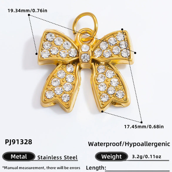 Jewelry Accessories Titanium Steel Heart Pearl Butterfly Love Flowers Minimalist Electroplating Pendant For Women