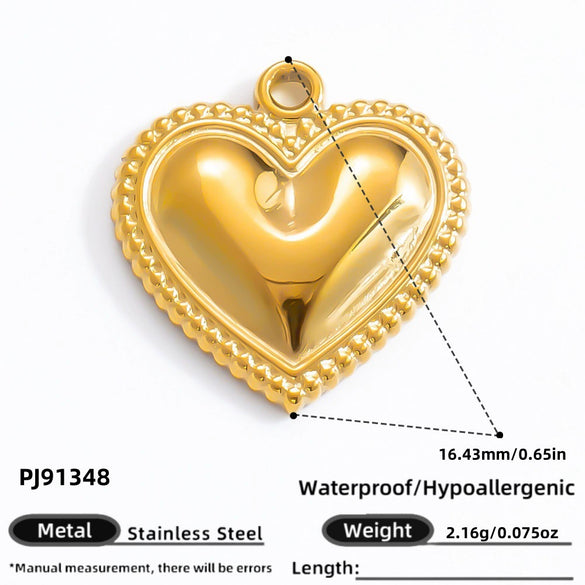 Jewelry Accessories Titanium Steel Heart Pearl Butterfly Love Flowers Minimalist Electroplating Pendant For Women