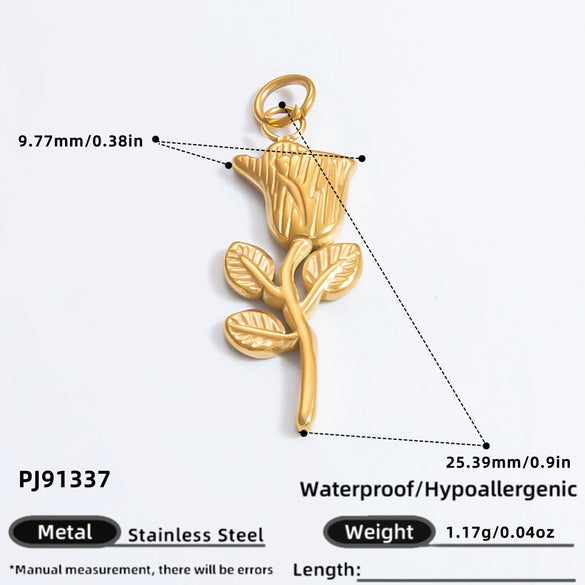 Jewelry Accessories Titanium Steel Heart Pearl Butterfly Love Flowers Minimalist Electroplating Pendant For Women