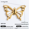 Jewelry Accessories Titanium Steel Heart Pearl Butterfly Love Flowers Minimalist Electroplating Pendant For Women