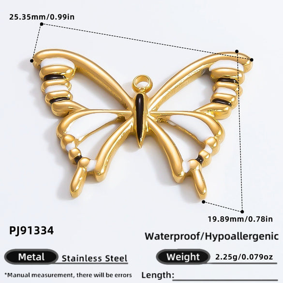 Jewelry Accessories Titanium Steel Heart Pearl Butterfly Love Flowers Minimalist Electroplating Pendant For Women