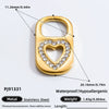 Jewelry Accessories Titanium Steel Heart Pearl Butterfly Love Flowers Minimalist Electroplating Pendant For Women