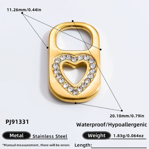 Jewelry Accessories Titanium Steel Heart Pearl Butterfly Love Flowers Minimalist Electroplating Pendant For Women
