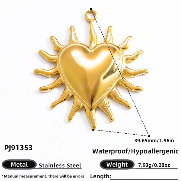Jewelry Accessories Titanium Steel Heart Pearl Butterfly Love Flowers Minimalist Electroplating Pendant For Women