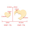 Jewelry Accessories Titanium Steel Love Puzzle Pendant With Splicing Split Style And Fine Polishing