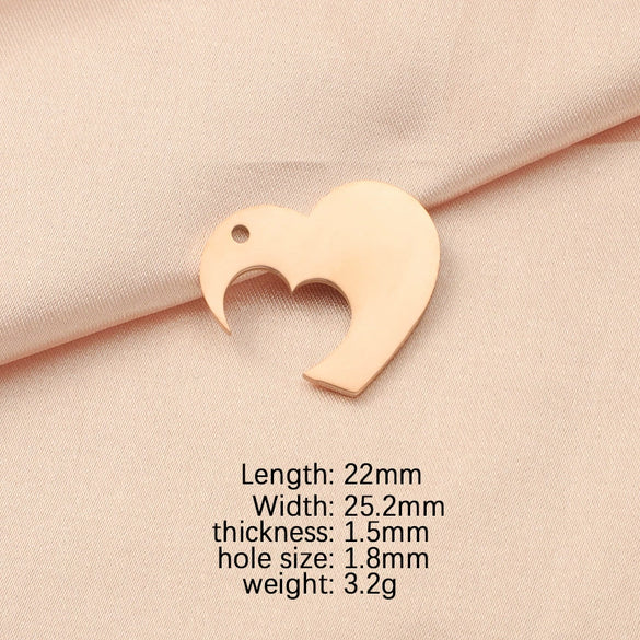 Jewelry Accessories Titanium Steel Love Puzzle Pendant With Splicing Split Style And Fine Polishing