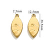 Jewelry Accessories Titanium Steel Pleated Fan Shaped Geometric Pendant With Eight Eyes Pattern And Electroplating Treatment