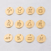 Jewelry Accessories Titanium Steel Single Hole Round Hollow Constellation Geometric Pendant Mirror Finish Polishing