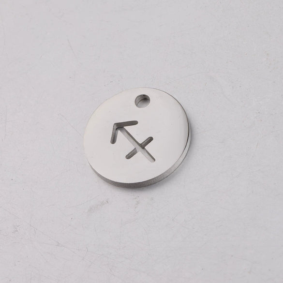 Jewelry Accessories Titanium Steel Single Hole Round Hollow Constellation Geometric Pendant Mirror Finish Polishing