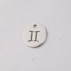 Jewelry Accessories Titanium Steel Single Hole Round Hollow Constellation Geometric Pendant Mirror Finish Polishing