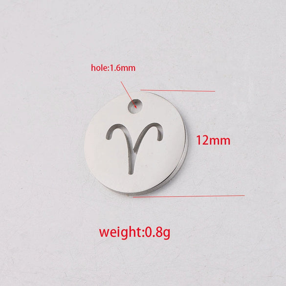 Jewelry Accessories Titanium Steel Single Hole Round Hollow Constellation Geometric Pendant Mirror Finish Polishing